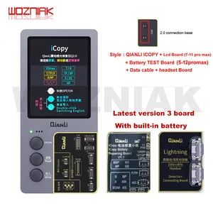 Фотометр QIANLI iCopy Plus 2,2 с ЖК-экраном для iphone 7 8 8P X 12 Max, Фоточувствительный, оригинальный цвет, программатор для ремонта аккумулятора
