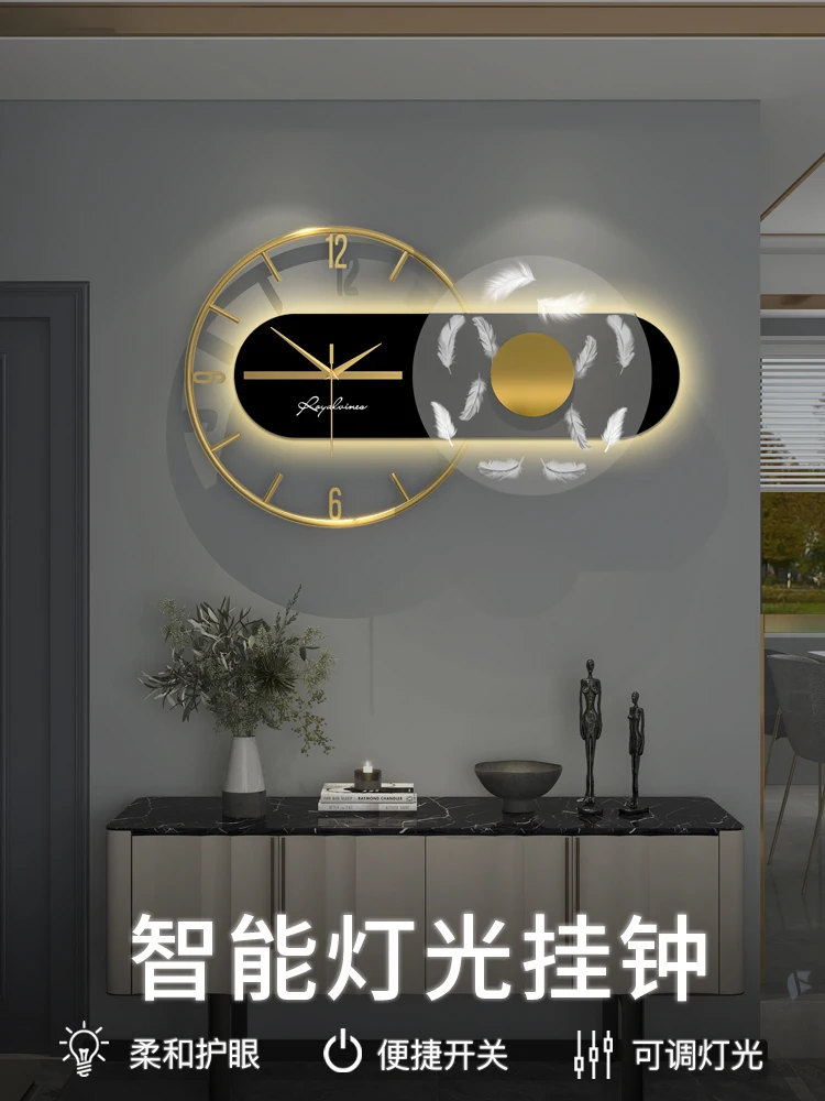 Большие металлические настенные часы художественные минималистичные