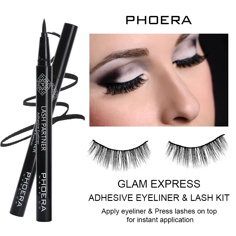 

PHOERA 3/pcs Magnet Eyelashes Natural 3D Magnetic Liquid Eyeliner False Eyelashes Set Eyelash Extension Makeup Extension Tool