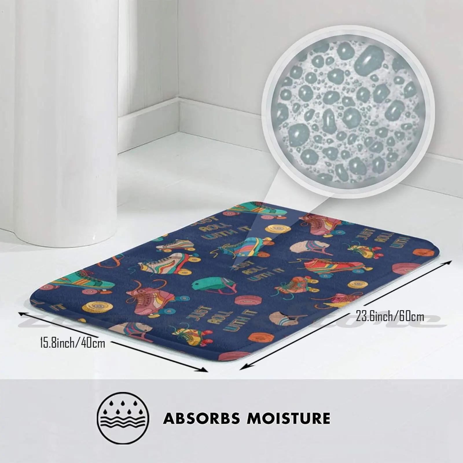 Роликовые коньки просто ролл с ним коврик влагопоглощающий нескользящий дверной