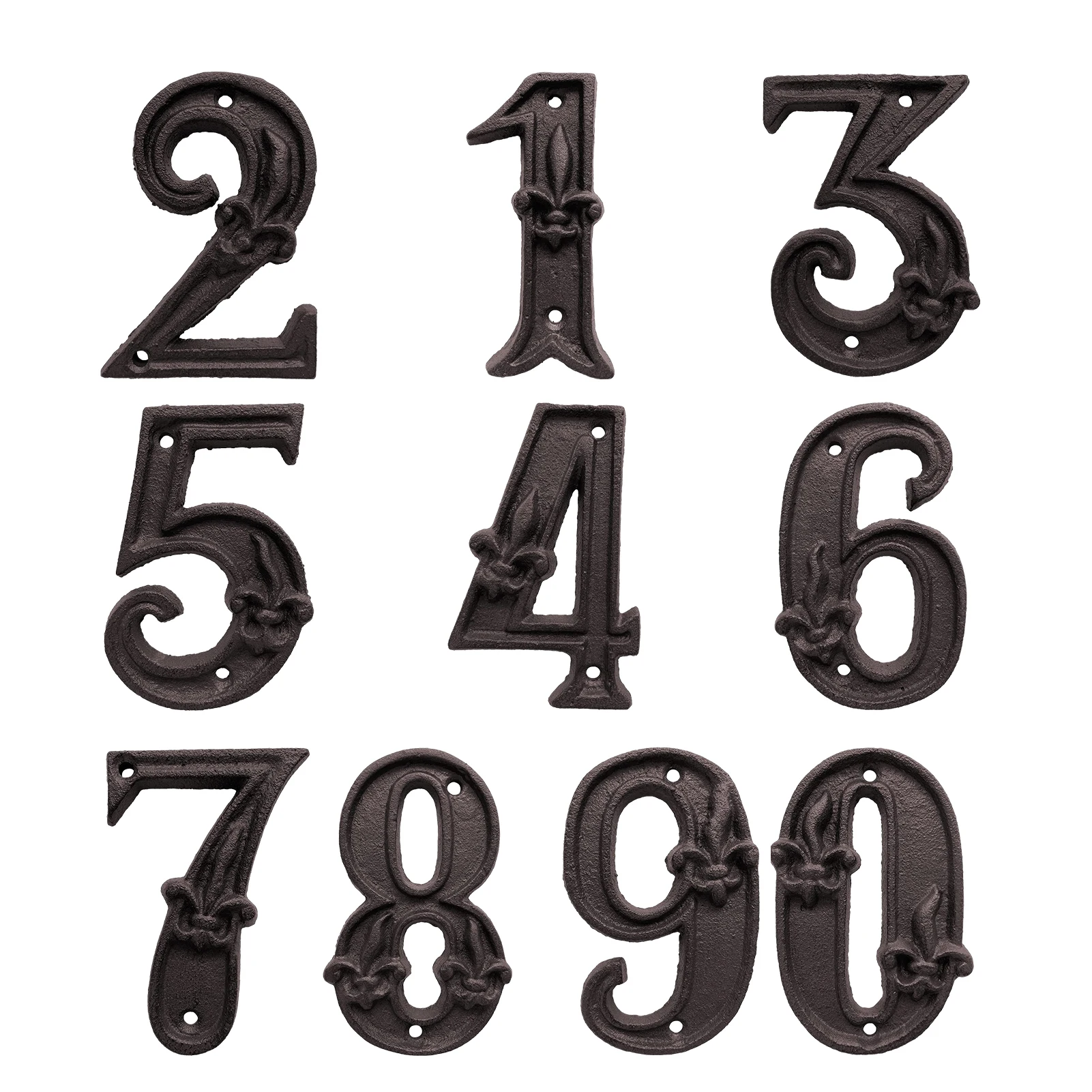 House Number Door Home Address Numbers Retro Digital Door Outdoor Sign Plates Gate Mailbox House First-rate