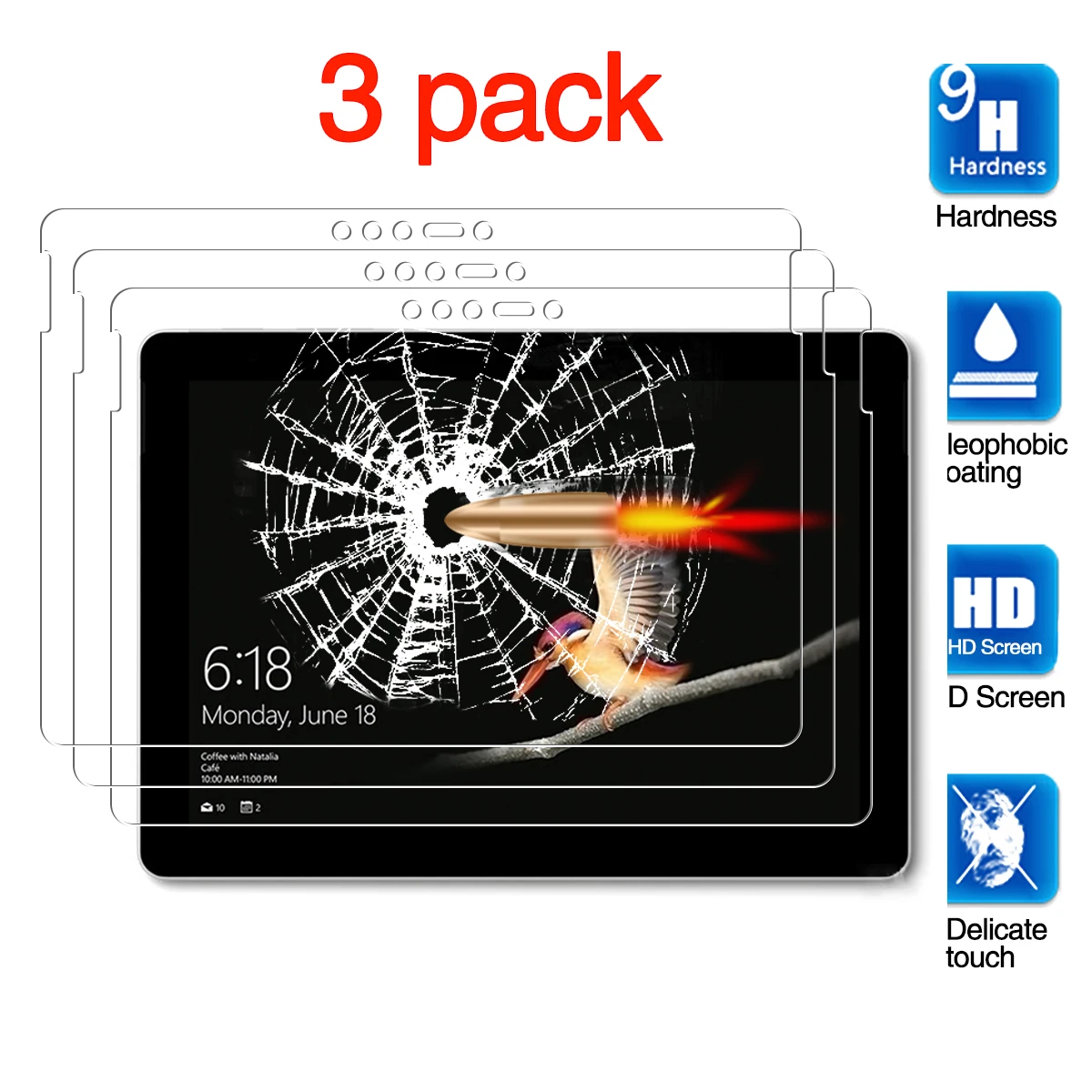 Для защиты экрана Microsoft Surface Go Защитная пленка для планшета закаленное стекло