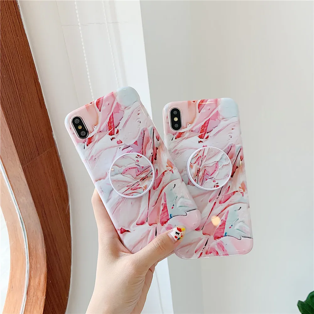 Fashion Matte Phone Case For iPhone 7 8 Plus X XS Max XR Lovely Leaves Patterned Hard Back Cover 11 Pro | Мобильные телефоны и