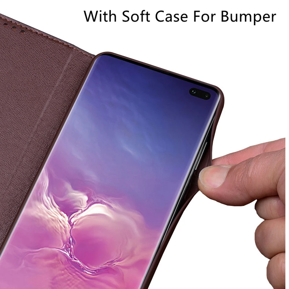 natural genuine leather magnetic close filp cover for umidigi bison x10 proumidigi bison x10 phone bag with kickstand feature free global shipping