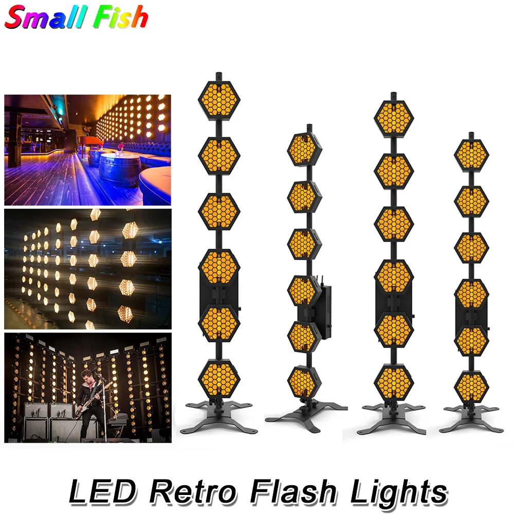 6 Unit LED Stage Wash Effect Lights High Quality 6X60W LED Retro Flash Lights DMX Transport Lights Dj Disco Lamp Party Backlight