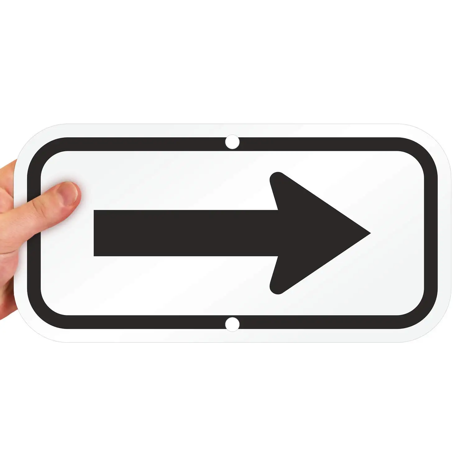 

SmartSign Right Arrow (Black) Sign | 6" x 12" 3M Engineer Grade Reflective Aluminum