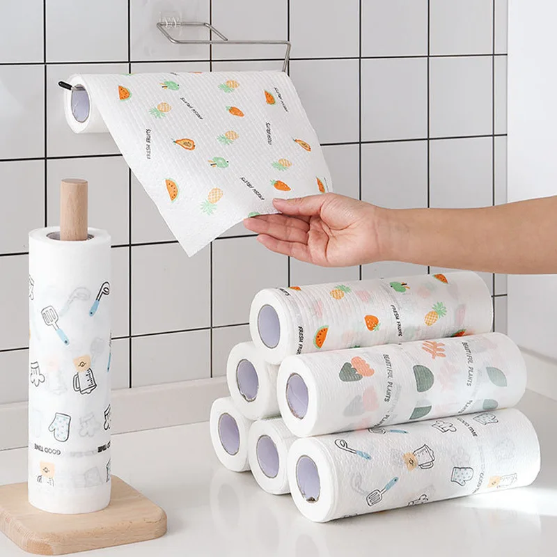 

Roll Rag Kitchen Wiping Rags Cleaning Cloth Home Washing Dish Kitchen Cleaning Towel Dishcloth