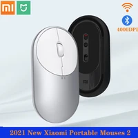 original xiaomi mi portable mouse 2 optical wireless bluetooth 4 2 rf 2 4ghz 4000dpi adjustable dual mode connect for laptop pc