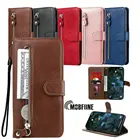 Чехол-книжка для OPPO Realme C11, C15, C12, realme 5S, 5i, C3, 6i, 7 Pro, 7i, кожа, на молнии