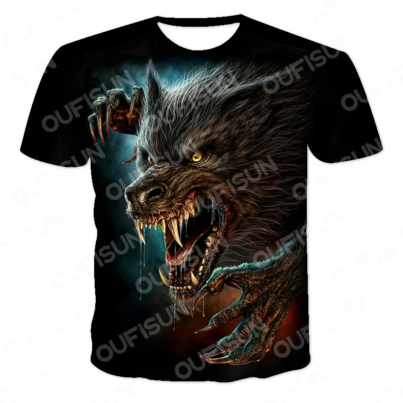 Футболка мужская быстросохнущая с коротким рукавом и 3D-принтом | Мужская одежда