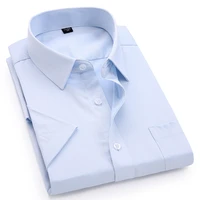 new2021 mens casual dress short sleeved shirt twill white blue pink black male regular fit shirt men social shirts 4xl 5xl 6xl