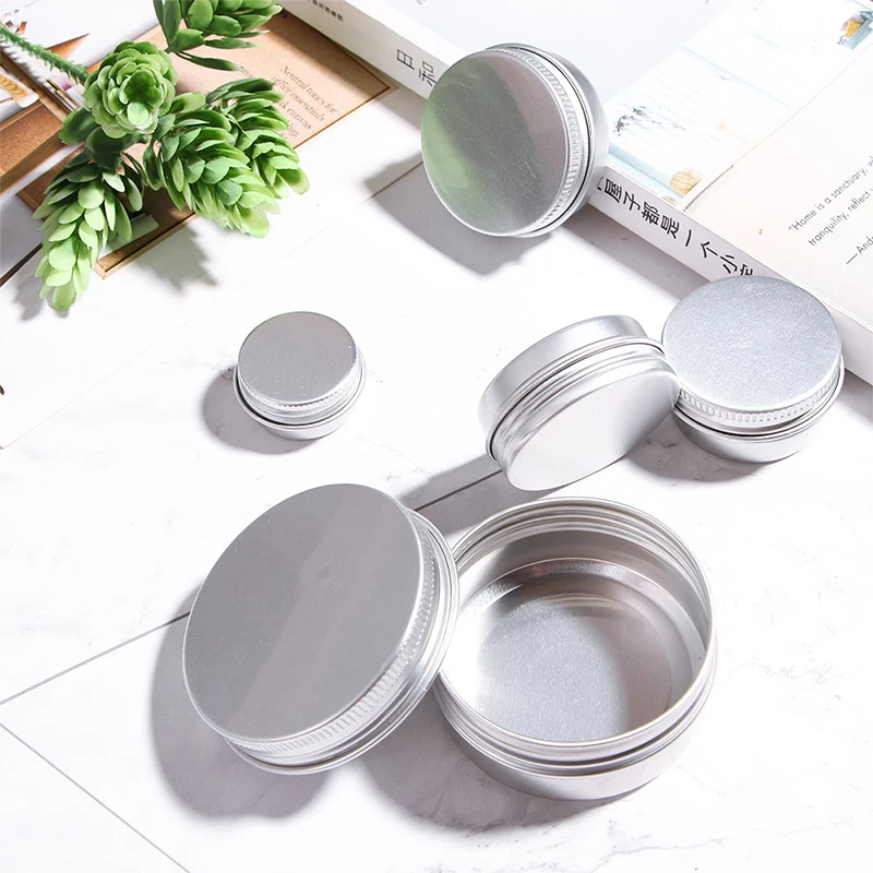 Empty For Cosmetic Cream Sample Jar Screw Thread Lid Cream Hair Wax Case Storage Container
