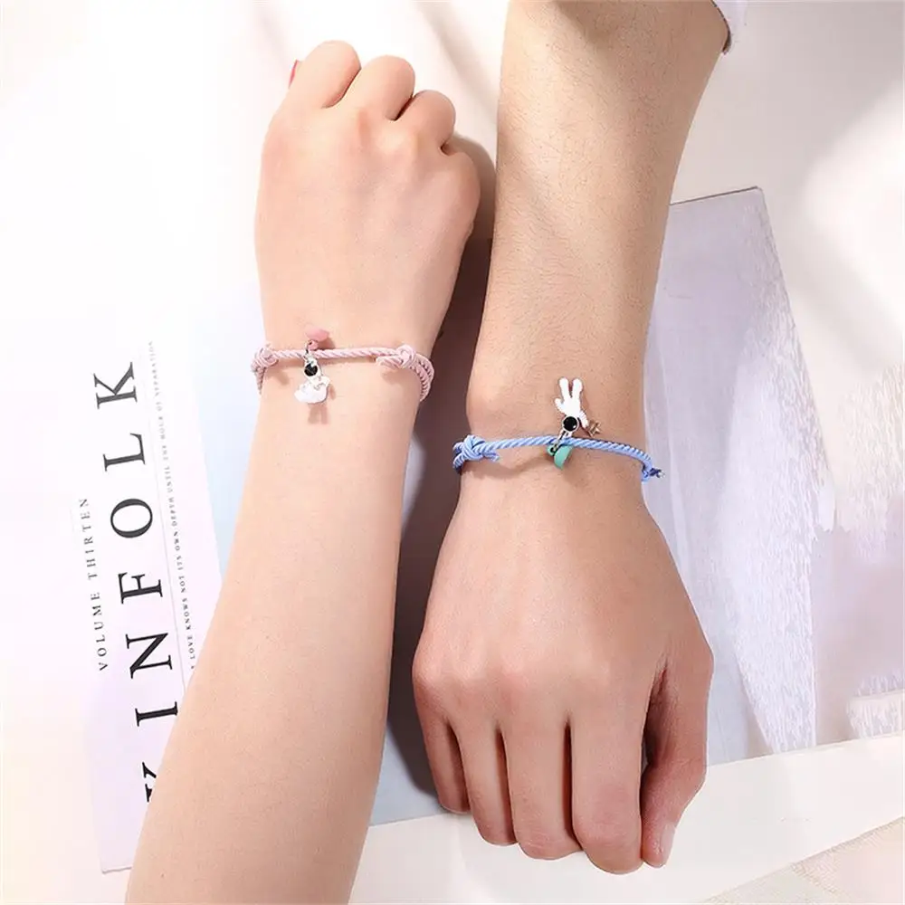 2021 New Magnet Couple Bracelet Star Astronaut Bracelet Attractive Fashion Valentine's Day Jewelry Gift 2 Pieces/Set images - 6