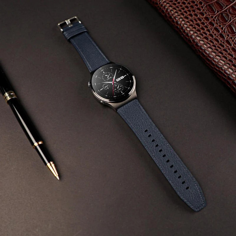 22mm genuine leather strap smartwatch replacement part wrist band watchband for huawei watch gt2 pro smart wristband accessories free global shipping