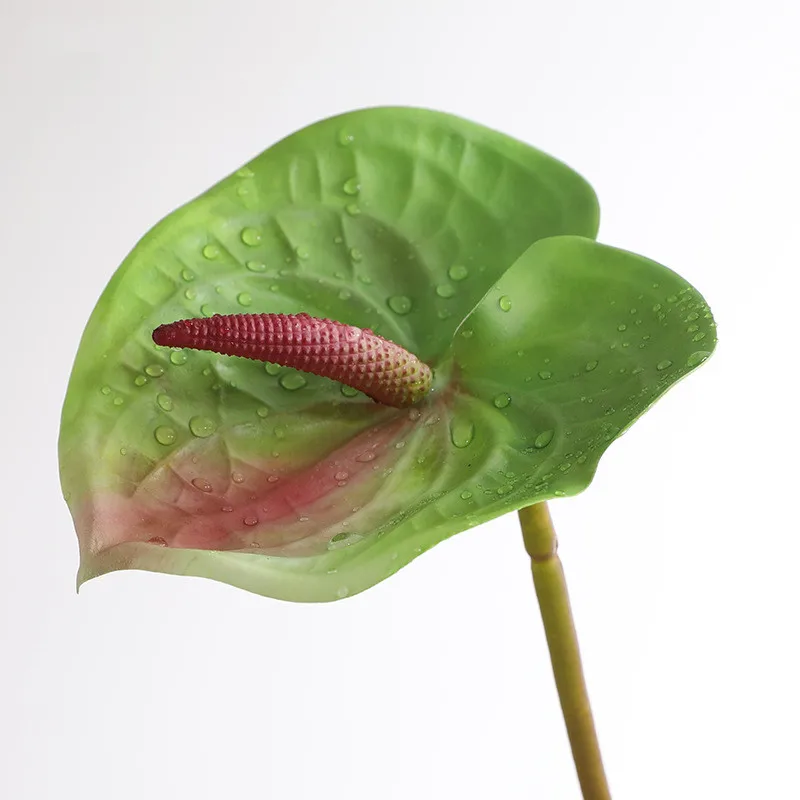 

Bunch of Artificial Flowers Fake Anthurium Bouquet Bonsai Wedding Arrangement Christmas Family Table Living Room Decoration 1pc