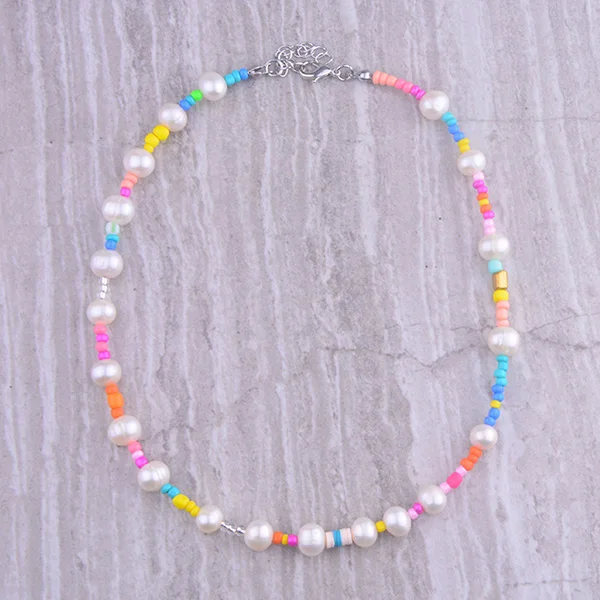 Boho, колье из пресноводного жемчуга, ожерелье с кулоном, женское, erkek kolye bijoux femme, ожерелье из бисера, ожерелье, мода