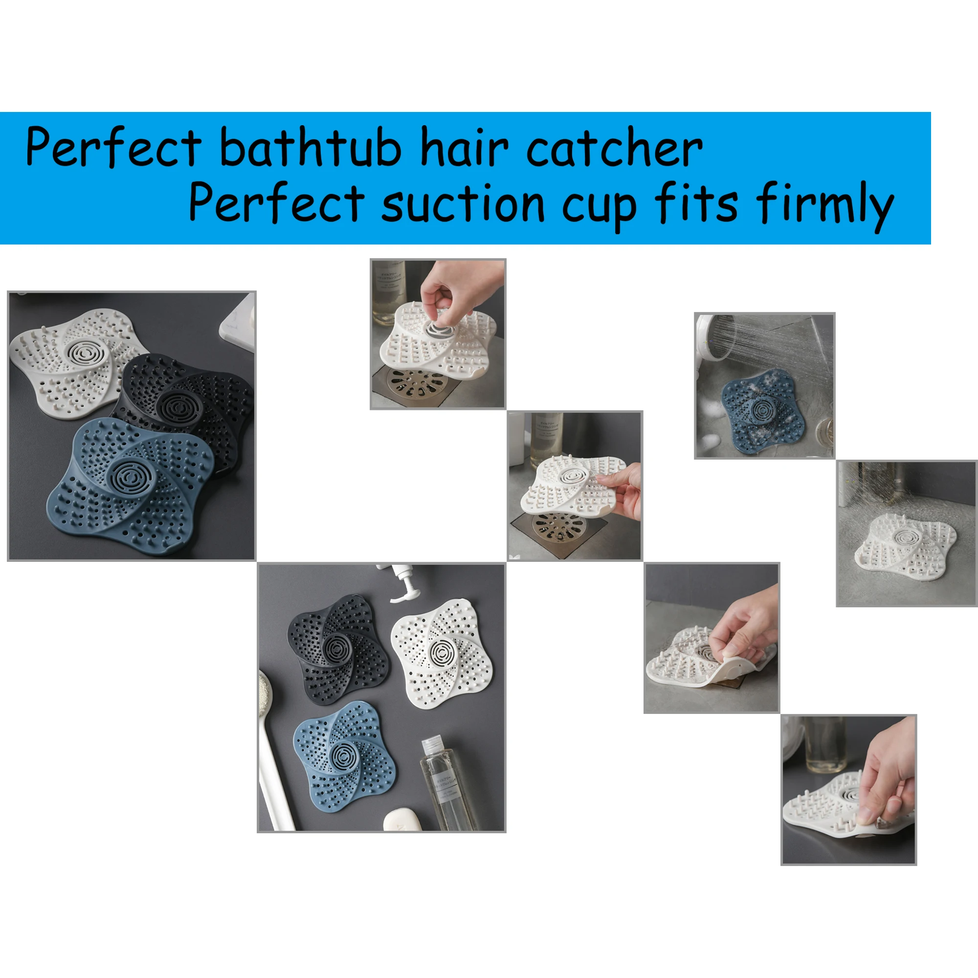 OYT Drain hair catcher with suction cup Hair Catcher Shower Filter for Kitchen Bathroom and Bath tub Stopper | Дом и сад