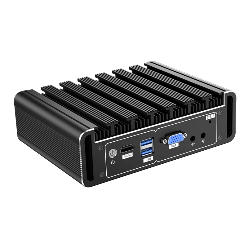 Промышленный компьютер мини-ПК без вентилятора intel celeron j4125 j1900 windows 10 Linux Ubuntu desktop
