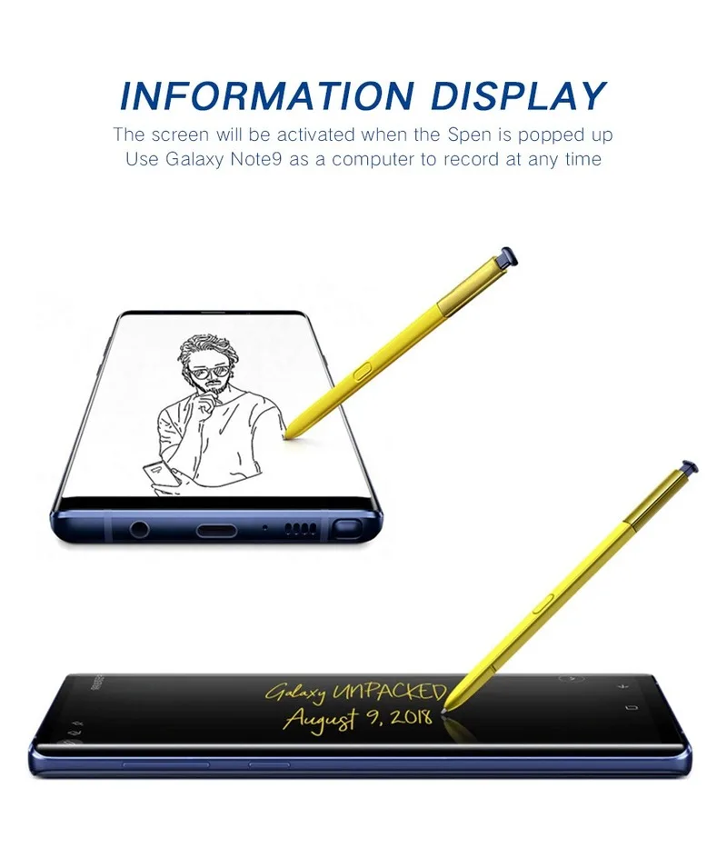 

New NO Bluetooth Touch Stylus S Pen For Samsung Galaxy Note 9 Note9 N960 N960F N960P Function Touchscreen Pencil