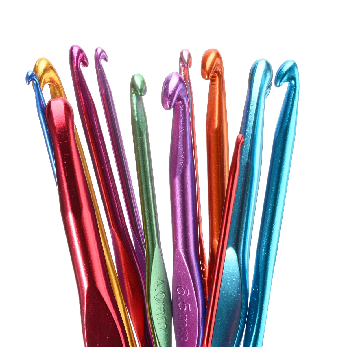 14 шт./компл. Разноцветные алюминиевые игл для вязания крючком обхватом 15 см