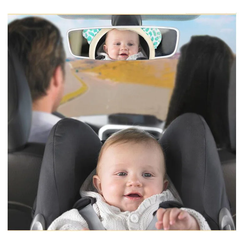 Espejo retrovisor de seguridad ajustable para coche, soporte para reposacabezas, Monitor de seguridad para ni&ntilde;os, accesorios para coche-1