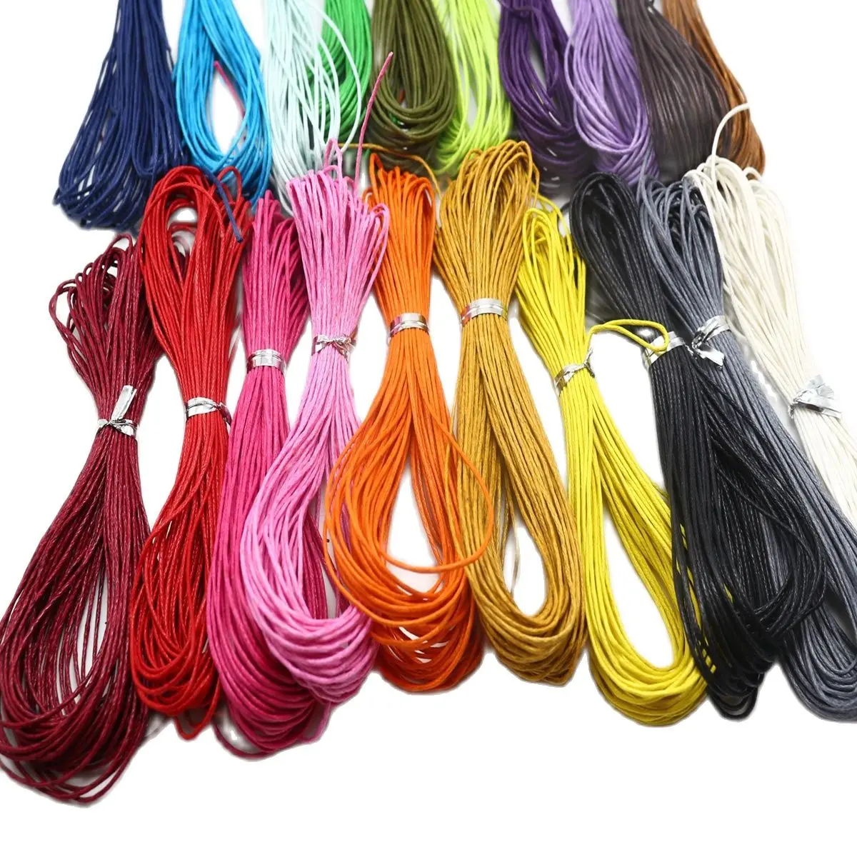 Хлопковый вощеный шнур с бисером 200 метров смешанный цвет 1 мм для браслета 20