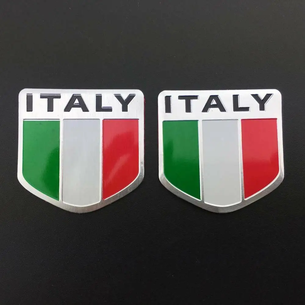 

2 шт. с флагом Италии багажник автомобиля сторона крышки багажника топливного бака эмблемы наклейки