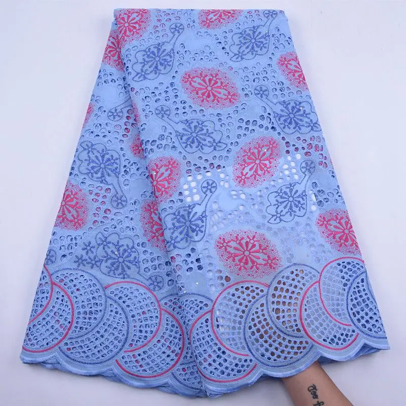 Швейцарская Королевская Синяя кружевная ткань 2020 высококачественное кружево