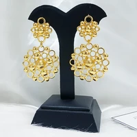 african women copper drop earrings gold color earrings wedding bride earrings jewelry gift