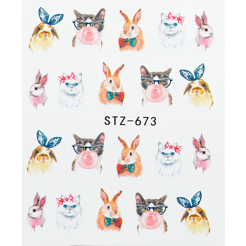 1 шт стикер для ногтей с переводом воды мультфильм Фламинго милые животные дизайн