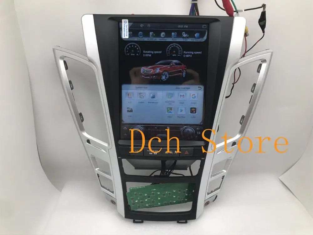 Автомобильный DVD плеер Tesla Style 10 4 дюйма вертикальный экран Android 9 0 GPS для Cadillac Old CTS