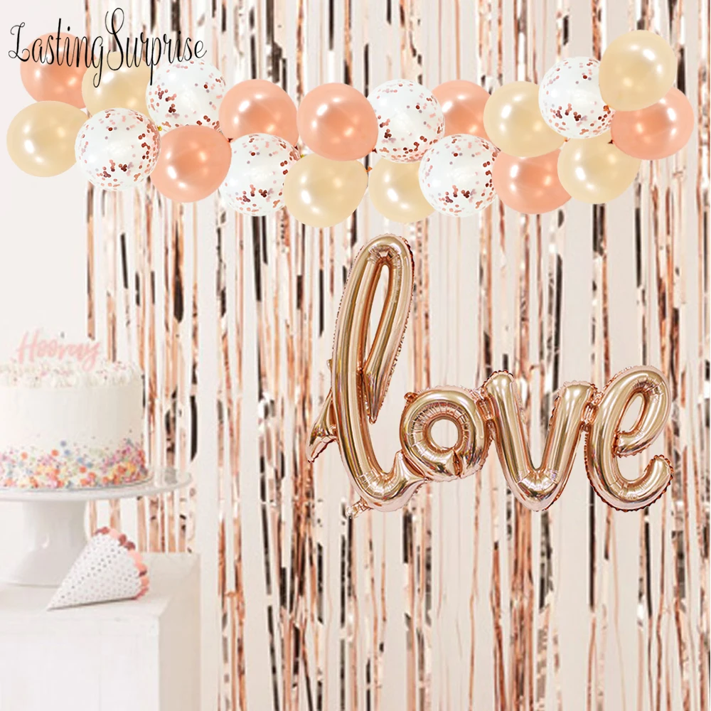 Воздушные шары из фольги с надписью на день рождения розовое золото|Воздушные и