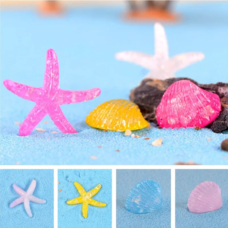 1 шт Красочный морской звезды с морскими звездами раковинами и орнамент мини