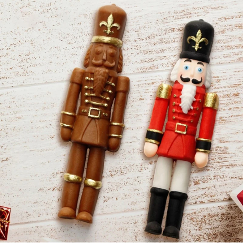 Щелкунчик солдата формы помадки торты инструменты для украшения силиконовые