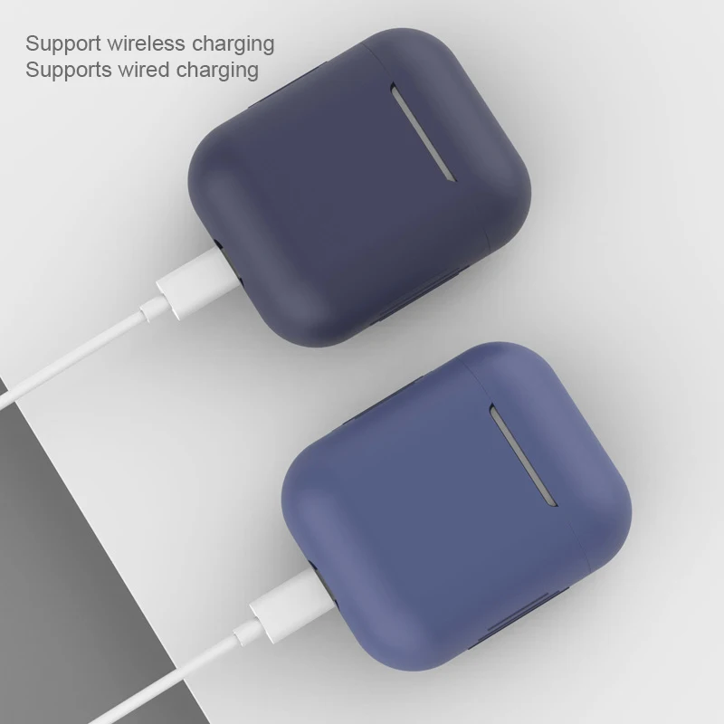 Чехол для наушников Apple AirPods 2 мягкий силиконовый чехол беспроводных Bluetooth