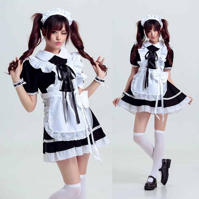 

Halloween Theme Cosplay Clothing Maid Outfit Maid Outfit Restaurant Waiter Dress Costumes Anime Adult Christmas Get Together
