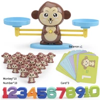 math toy digital monkey balance scale learning educational montessori toys children balancing scale number match board game kids