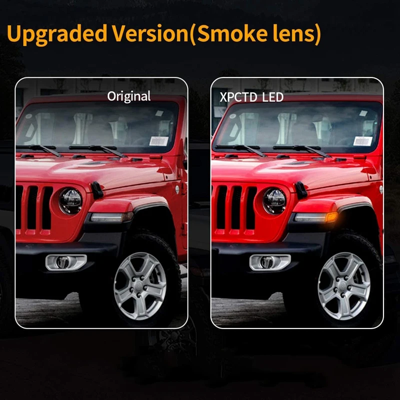2 предмета светодиодные боковые габаритные фонари для Jeep Wrangler JL 2018 2019 переднее