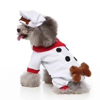 pet costume with hat dog chef costume halloween costume for small medium dogs halloween christmas birthday party photo shoot