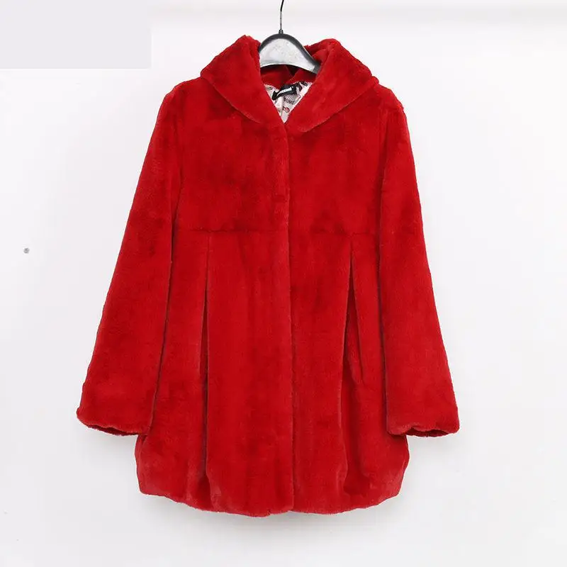 

Женская зимняя толстовка с имитацией меха в европейском и американском стиле, повседневное женское пальто в Корейском стиле, теплый пулове...