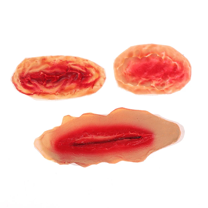 Страшные 3D Хэллоуин имитация шрамов водонепроницаемая фотовспышка кровавый