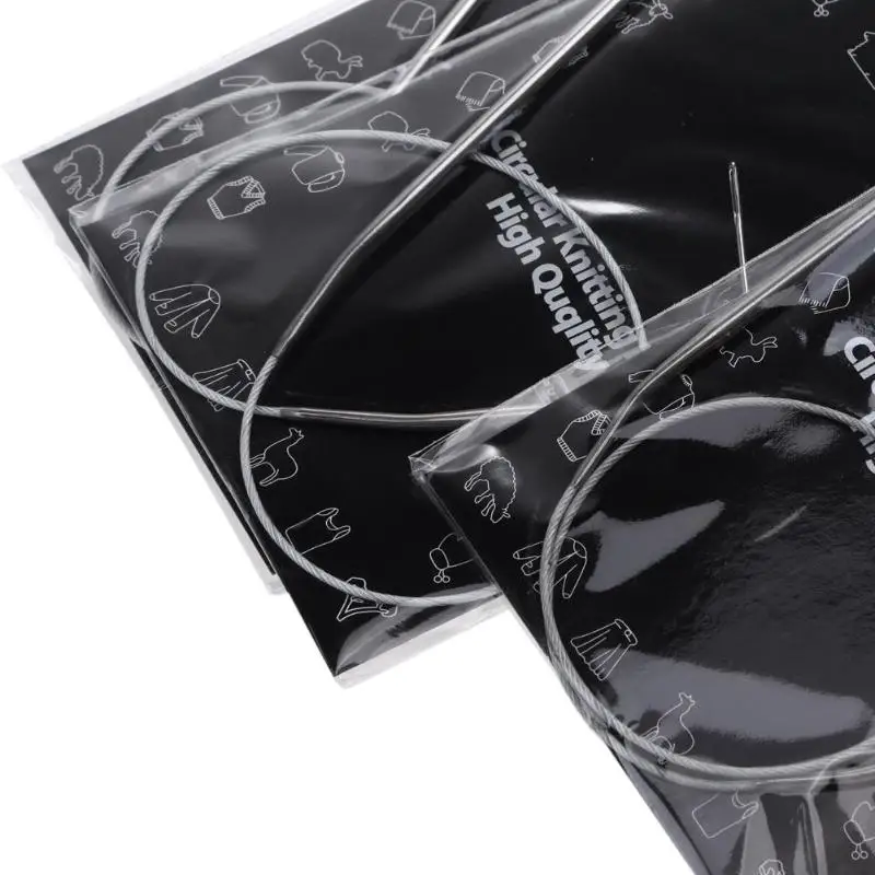 Спицы вязальные круговые из нержавеющей стали 11 шт./компл. 43/65/80 см | Дом и сад