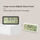 Цифровой будильник с ЖК-дисплеем, настольные электронные часы с повтором сигнала, большой экран