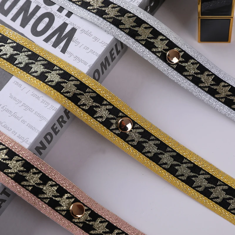 12M/Lot 2.5cm Wide Metal Button Lace Trim Webbing Lamp Sofa Edge Decor Curtain Accessories Tassel Fringe Ribbon Belt Trims DIY | Дом и сад