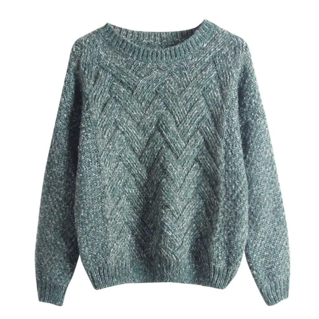 Womens Sweaters Lady Long Sleeve Casual Solid Autumn Winter Crochet Loose Knit Sweater Coat Female Warm Streetwear A40# | Женская одежда