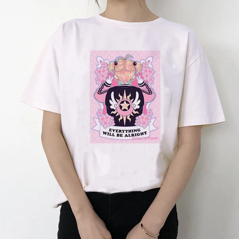 Sailor Moon 90s забавная футболка кофта с капюшоном футболка Эстетическая кошка аниме Женская Милая футболка Kawaii тройники мода Ullzang