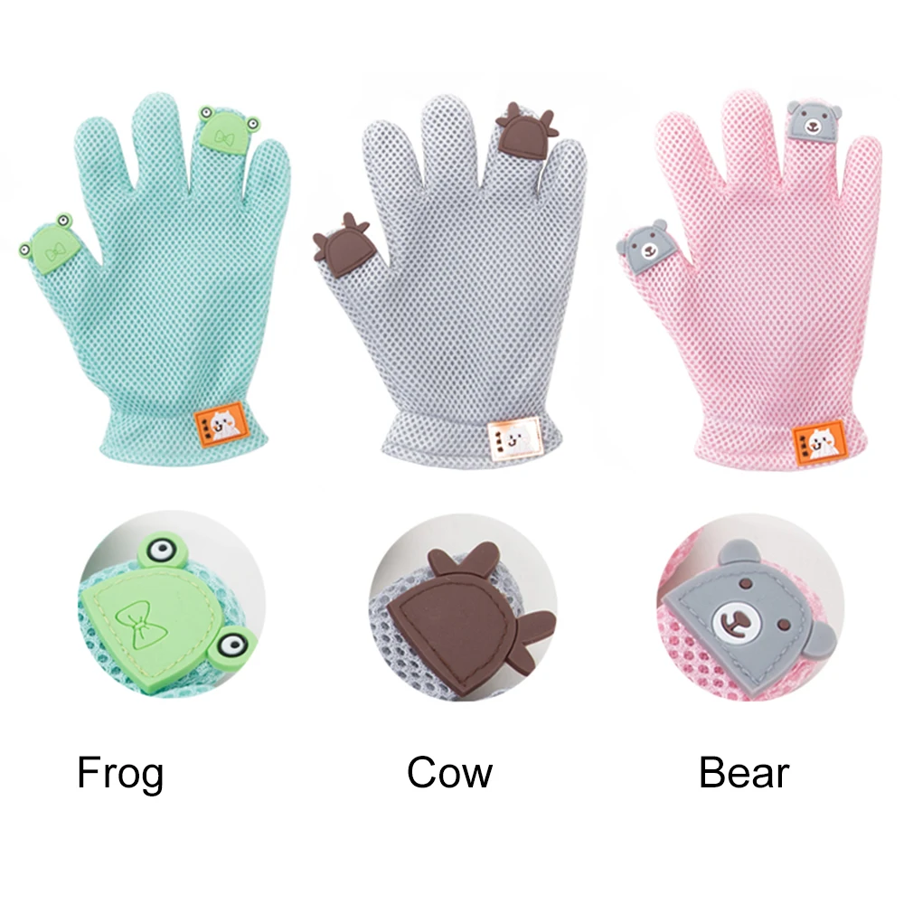 Трогательная кошка собака меховые перчатки удаление очистки волос душ Массажная