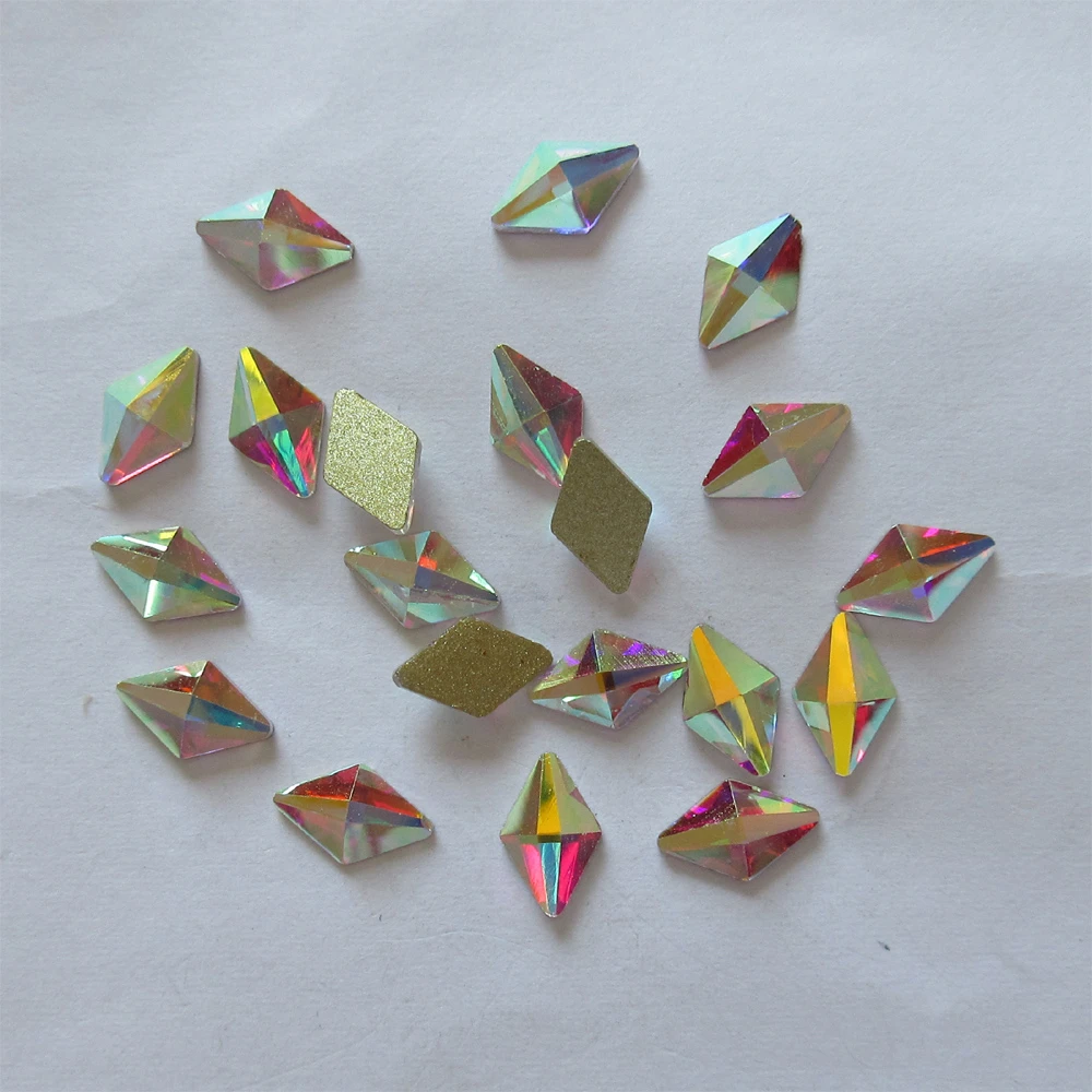 5x8 мм ромбовидный плоский клей на обратной стороне без горячей фиксации Стразы