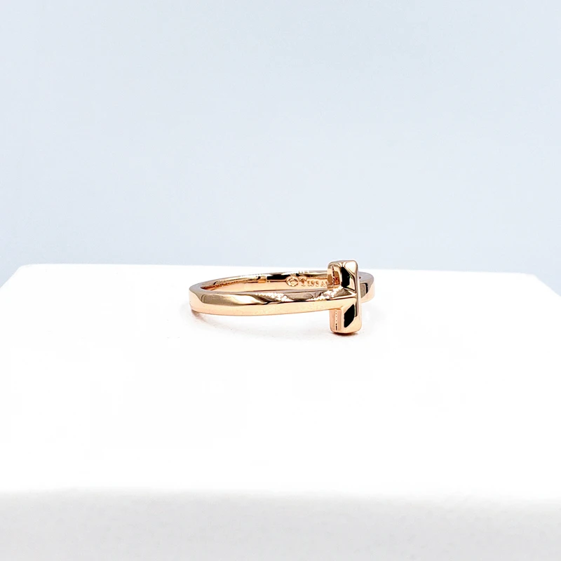 

Sparkling Jewelry 925 Sterling Silver Rings For Women Minimalist Design Cross Shape Couples Birthday Party Gift