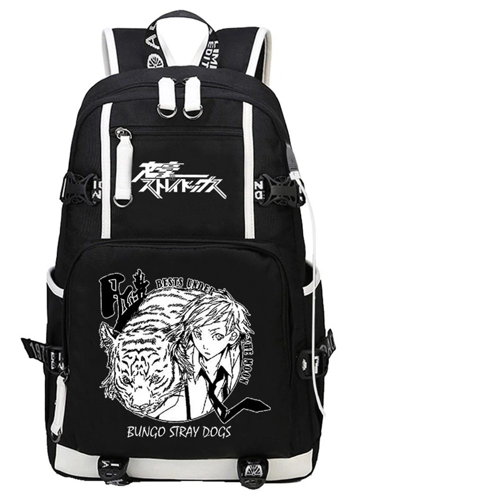 

Унисекс аниме мультфильм Bungo бродячие собаки Nakajima atсуши дазай Осаму дорожный рюкзак повседневная школьная сумка студенческие рюкзаки